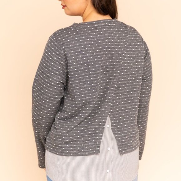 Dotted Layered Look Top NWT - Picture 6 of 6